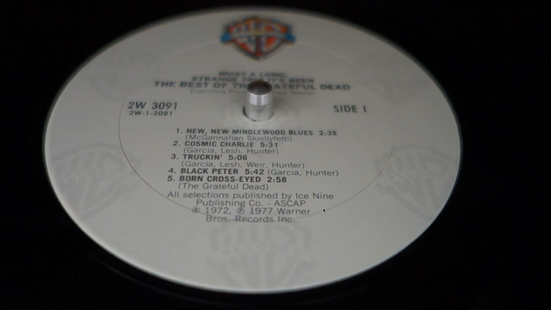 Screenshot of vinyl album about to be played :-)